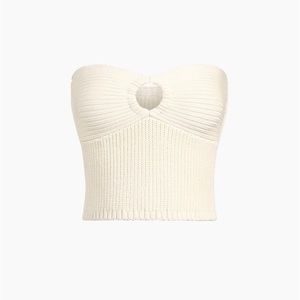 NWT: Strapless Knit Crop Top